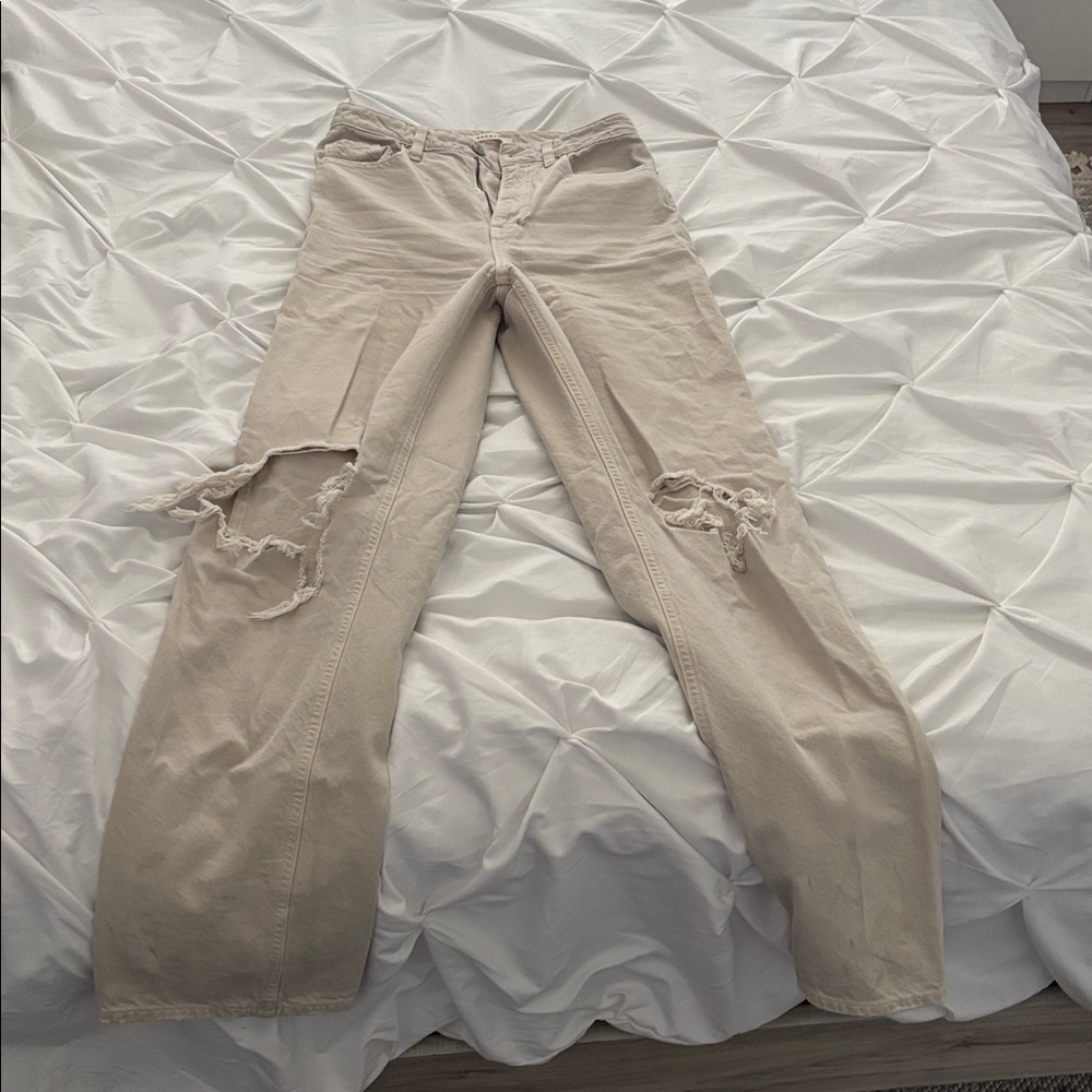 PacSun Women's Straight Leg Jeans - Cream